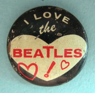 I Love The Beatles 1964 Pinback Button 98