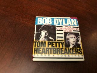 Bob Dylan / Tom Petty 1986 True Confessions Tour Pin