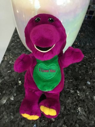 Vintage Lyons 10” Barney Dinosaur I Love You Singing Musical Plush Stuffed Toy
