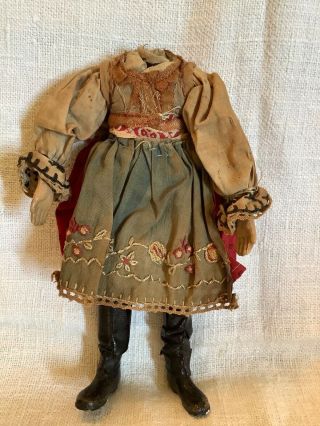 Antique Swiss Boucherer Metal Jointed Doll - Missing Head