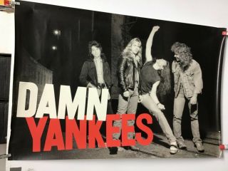 Damn Yankees (tommy Shaw & Ted Nugent).  Poster 1990 Promo 23” X 35”