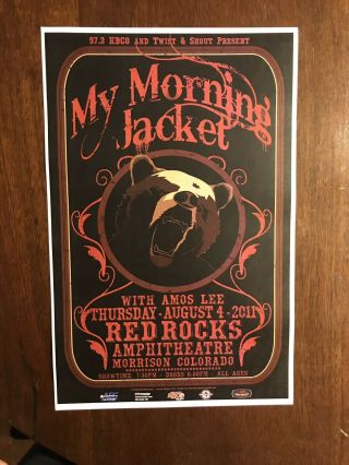 My Morning Jacket 2011 Red Rocks Concert Poster