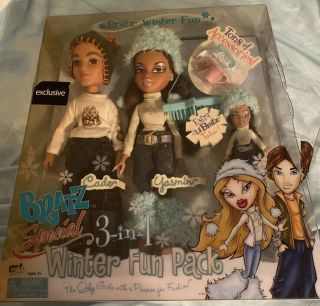 Bratz Ultra Rare Winter Fun Pack 3 In 1 Doll Dolls Exclusive Set Cade Yasmun