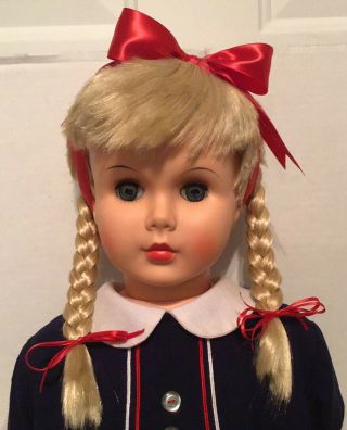Patti Playpal Type Doll Ae 3651 Blonde Hair W/ Braid 35” Tall For Cerand Only