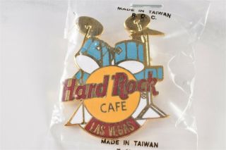 Vintage Old Stock Hard Rock Cafe Lapel/hat Pin Las Vegas Nevada Drum Kit