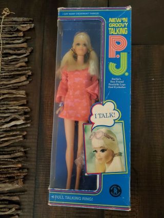 Mib  1969 Groovy Talking P.  J.  (pj) Barbie Friend Mattel