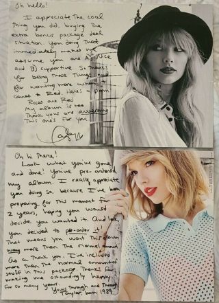 Taylor Swift Handwritten Notes From Her 1989 And Red Albums