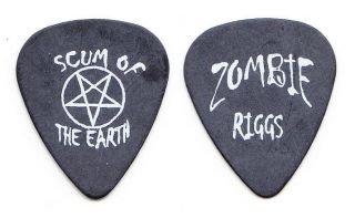 Rob Zombie Mike Riggs Signature Scum Of The Earth Black Tour Guitar Pick 3
