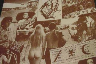 VINTAGE WOODSTOCK 1969 CONCERT PHOTO POSTER collage art sepia music festival 3