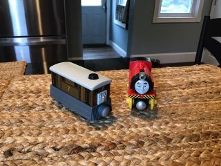 Thomas & Friends Wooden Railway Talking Victor & Talking Toby With Lights