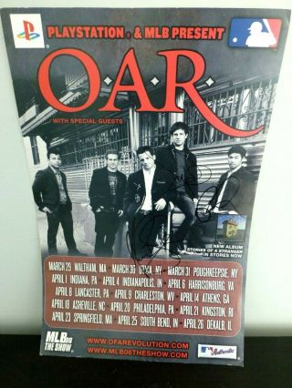 Oar Of A Revolution Rare 2006 Mlb Concert Tour Poster O.  A.  R.  Signed