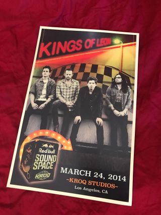 Kings Of Leon Lithograph Kroq Red Bull Sound Space Studio