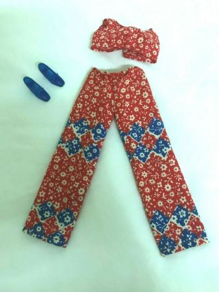 Vintage Barbie Cool Casuals In Francie Bells Fabric - Complete With Correct Shoes