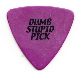 Limp Bizkit Wes Borland Dumb Stupid Pick Purple Bass Guitar Pick - 1997 Tour