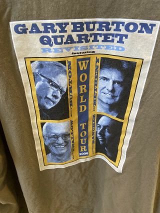 Gary Burton Quartet World Tour 2006 Xxl T Shirt Pat Metheny B7
