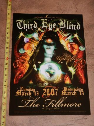 2007 Third Eye Blind Fillmore Concert Poster F847,  Craig Howell Art