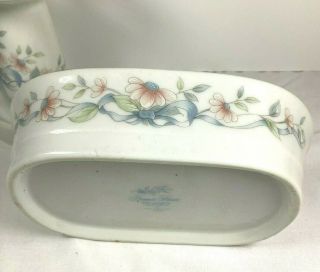 Vintage Princess House Porcelain Floral Soap Dish And Toothbrush Holder 3