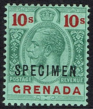 Grenada 1913 Kgv Specimen 10/ - Wmk Multi Crown Ca