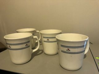Corning Corelle Country Hearts Tea/coffee Cups - 8 Oz Set Of 4