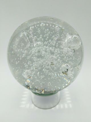 Vintage Large & Heavy Lead Crystal Ball Hand Blown Paperweight