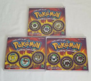 Pokemon Battling Coin Game Set Of 3 By Hasbro