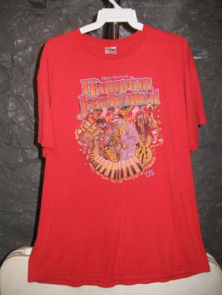 Hampton Jazz Festival Vintage Red 38th Hampton Jazz Festival ‘05 2xl T - Shirt