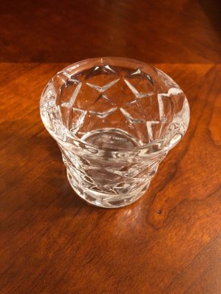 Tiffany,  Co Lead Crystal Round Rock Cut Votive Candle Holder