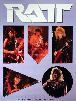 Ratt 1985 Invasion Of Your Privacy Promo Poster