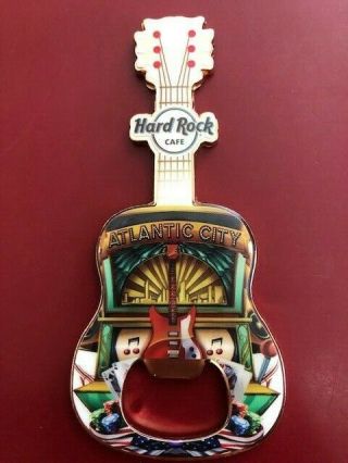 Hard Rock Cafe Atlantic City Opener Guitar Magnet V14