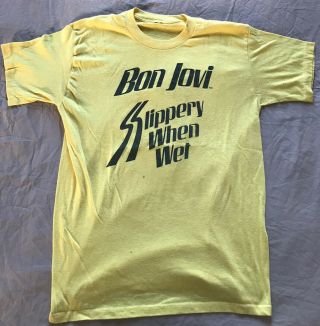 Bon Jovi Tour Crew Shirt Rare Vintage 1987 Sambora