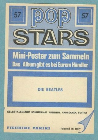 1975 BEATLES LENNON PANINI ROCK MUSIC POP STARS MINI POSTER STICKER NR 2