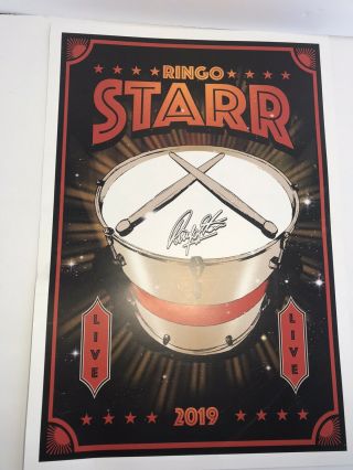 Ringo Starr Official 2019 Concert Tour Poster