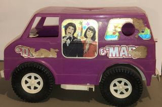 Vintage Donny & Marie Tour Van Toy By Lapin 18” Car Rare Purple 1980s Music Band