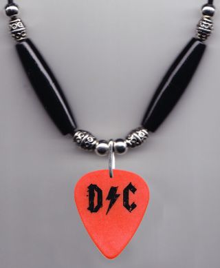 Dashboard Confessional Chris Carrabba Orange Guitar Pick Necklace - 2015 Tour
