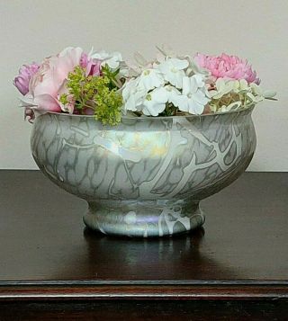 Royal Brierley Iridescent Studio Art Glass Rose Bowl