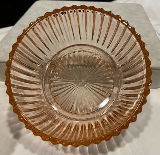 Vintage Anchor Hocking QUEEN MARY Pink Depression Glass Set of Bowls - 2 2