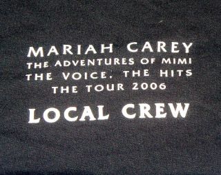 Mariah Carey 2006 The Adventures Of Mimi Tour Local Crew T - Shirt Xl Never Worn