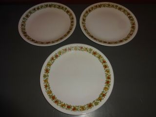 Set Of 3 Corelle By Corning 8 1/2 " Salad Plates Spice Of Life Pattern