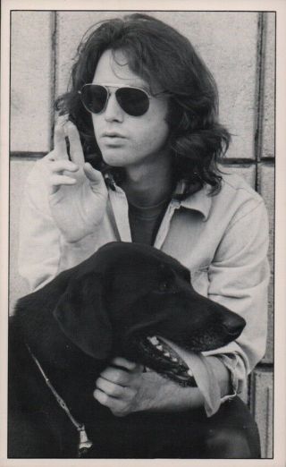 Jim Morrison And Stone 1968 Official Doors Fan Club Promotional Card