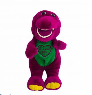 Barney And Friends Purple Dinosaur Plush Stuffed Animal Singing " I Love You " 11 "