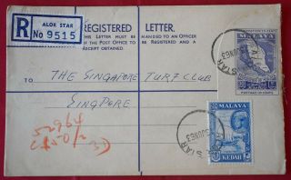 Mayfairstamps Malaya 1963 Kedah Alor Star Uprated Registered Stationery Cover Ww