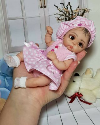 OOAK art doll,  Baby - Girl 7 inch Polymer clay by Svetlana 3