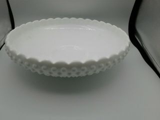 Vintage Fenton Hobnail White Milk Glass Large 11 1/2 " Bowl