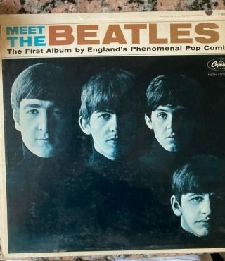 Vintage Meet The Beatles Lp T 2047 Capitol High Fidelity Mono