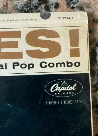 Vintage MEET THE BEATLES LP T 2047 Capitol High Fidelity MONO 2
