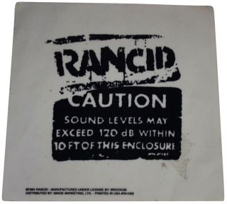 Vtg 90s Rancid Decal Sticker 1994 Bay Area Street Punk Operation Ivy Transplants