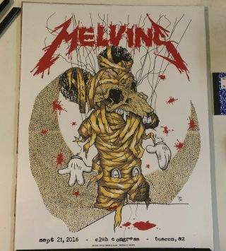 Melvins Concert Poster Tucson 2016 Metallica One Parody Numbered Print Rare
