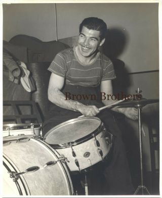 Vintage 1940s Jazz Drummer Ray Bauduc W/ Bob Crosby Orchestra Photo