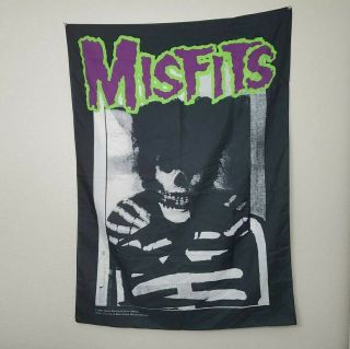 Vintage Misfits Danzig Music Band Silk Wall Flag Tapestry Rock Poster 2000 Rare