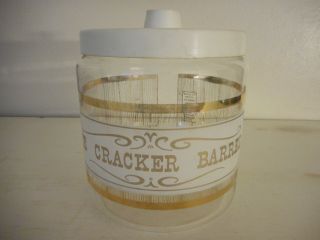 Pyrex Clear Glass Counter Display Jar W/ Lid - The Cracker Barrel - Made 1960s
